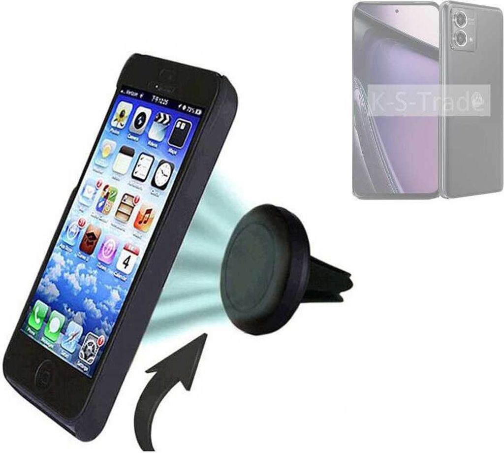 K-S-Trade Kompatibel mit Motorola Moto G Stylus 5G (2023) Auto Handy Halterung KFZ Halter Lüftungsgitterhalterung Air Vent mount Smartphone Halter