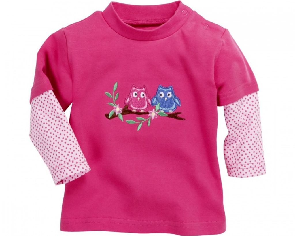 Schnizler Sweat-Shirt Interlock Eulen, pink, 68 Produktbild 