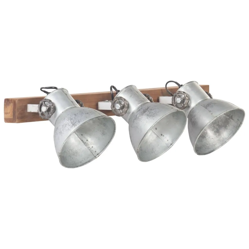Lampada Muro Vintage Argento 65x25 cm | Stile Industrial Retro E27