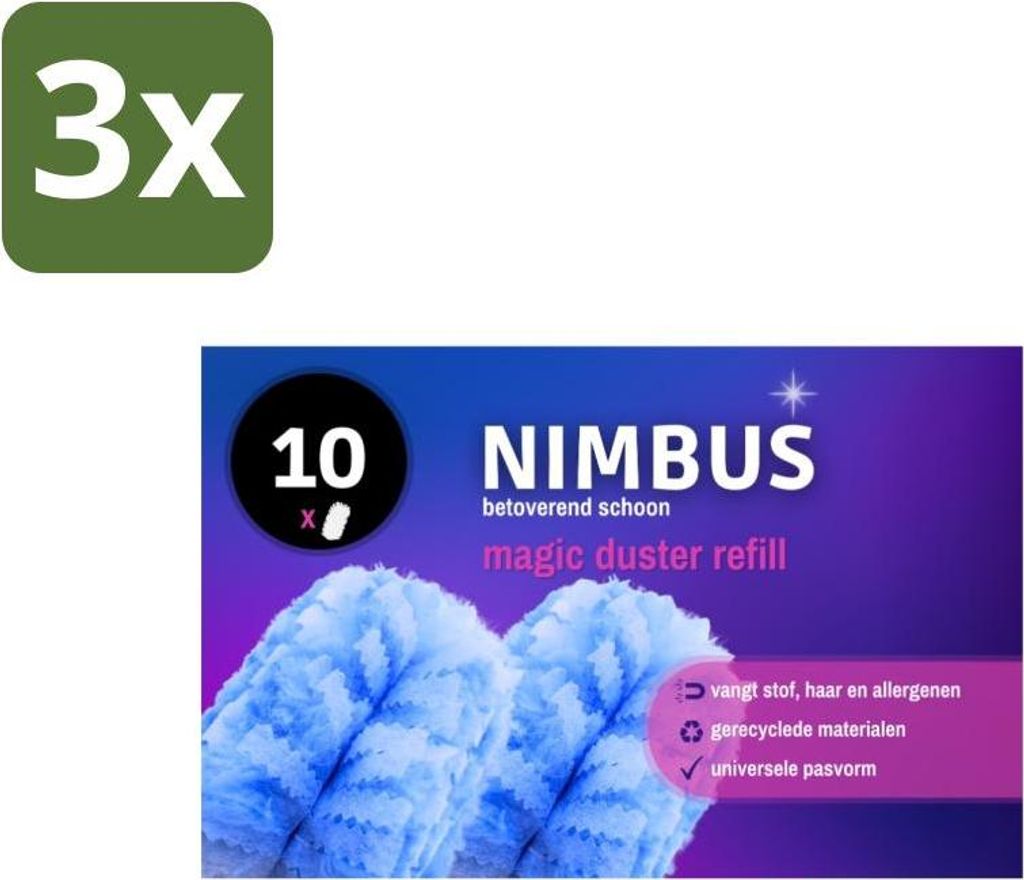 NIMBUS Magic Duster Nachfüllpackung 10 Stück - Vorteilspack - 3 Stücke