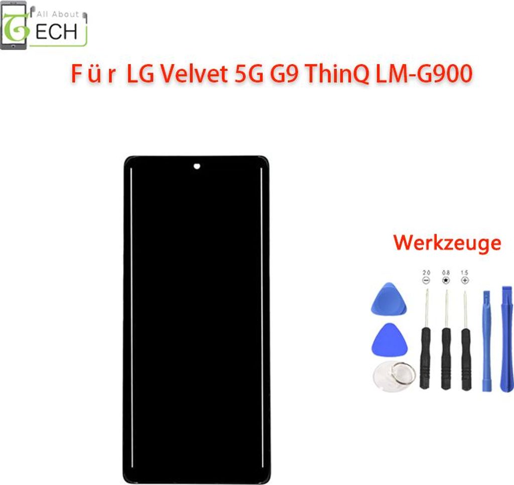Für LG Velvet 5G THINQ LM-G900 LCD Display (OLED) mit Rahmen Bildschirm
