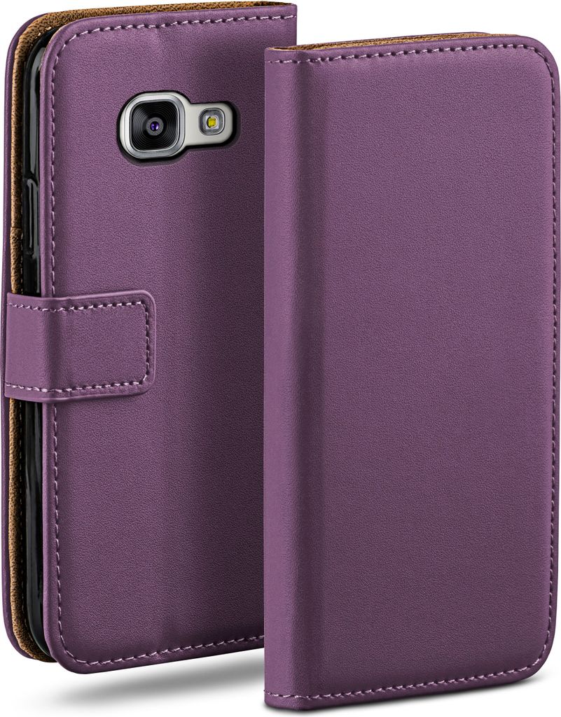moex Book Case kompatibel mit Samsung Galaxy A3 (2016) - Hülle 360 Grad klappbar, Lila
