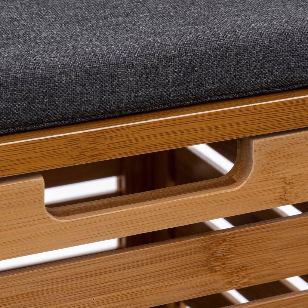 5five Simply Smart | Badhocker BAMBOO mit Wäschekorb, 2in1 Produktbild 4