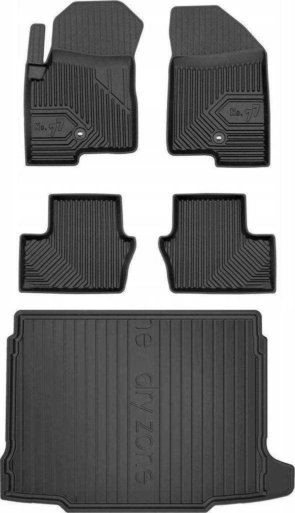 SET 77 Gummi-Fußmatten und Matten Dodge Caliber Hatchback 2006-2011