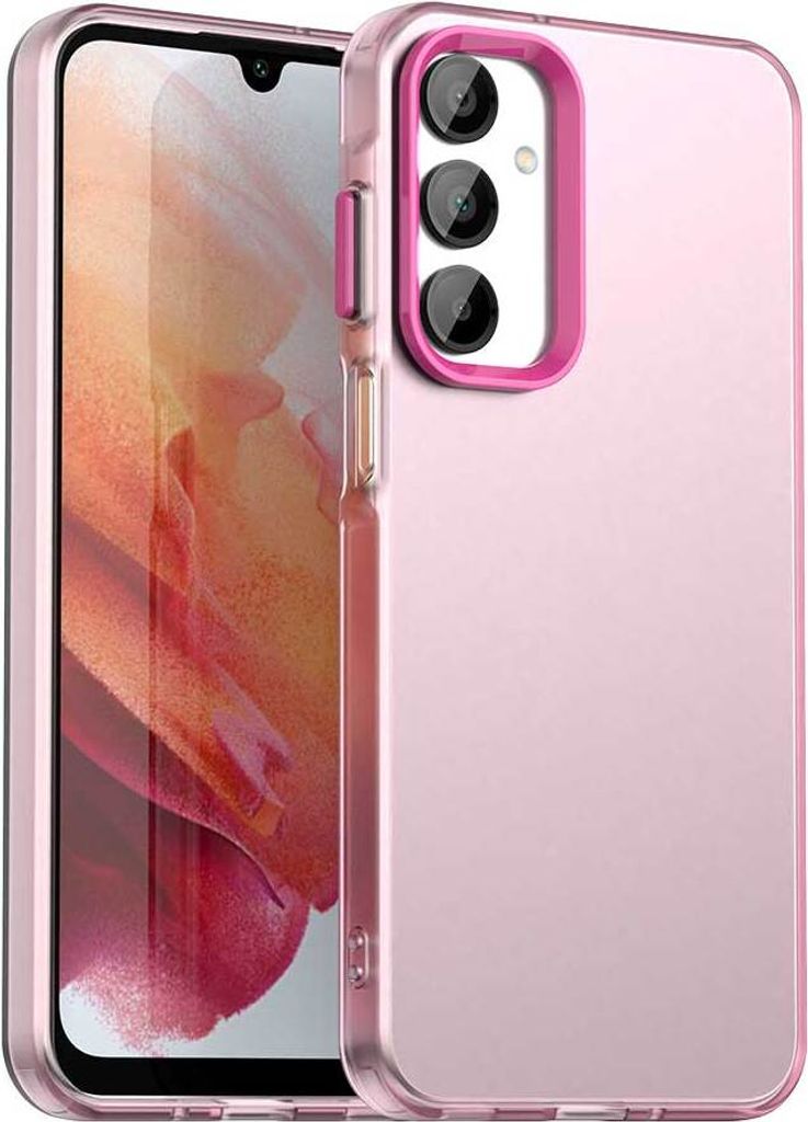 Handyhülle für Samsung Galaxy A35 5G Schlank Durchscheinend Matt Stoßfest Schutzhülle Rot