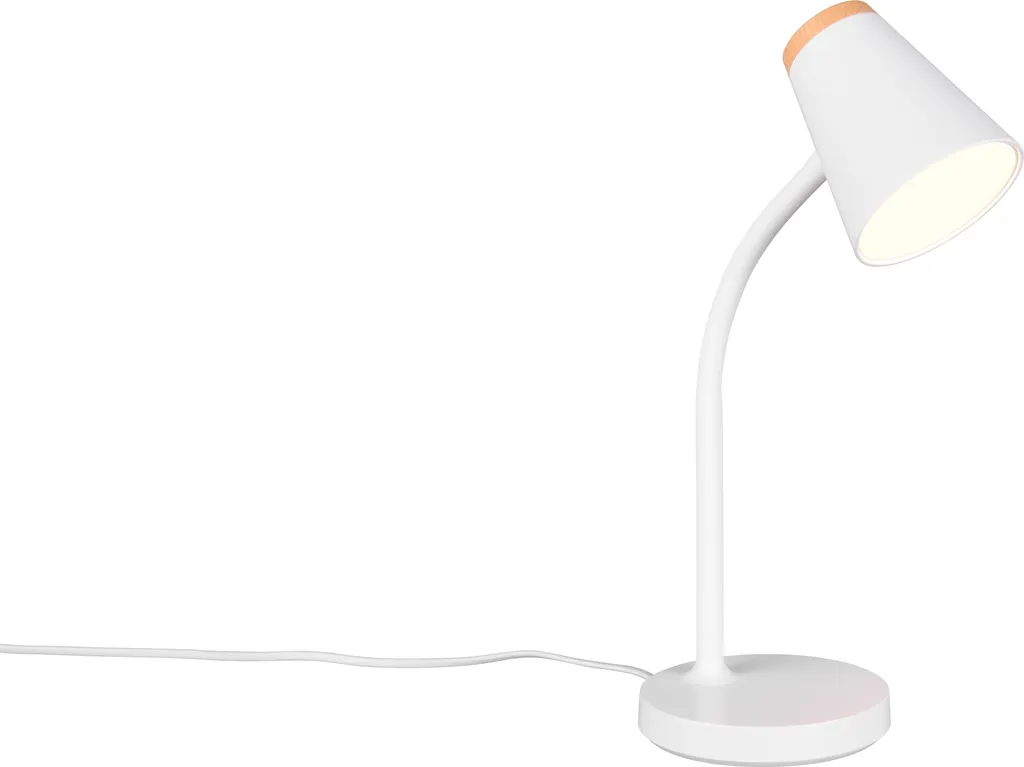 Lampada Scrivania LED Bianca 36cm - Flessibile per Studio e Gaming