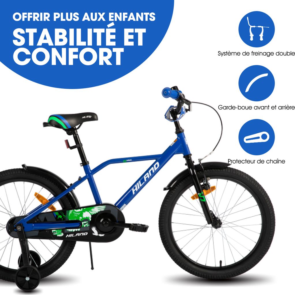 Kinderfahrrad 20/24 Zoll Von Hiland | Mit 6-Gang Schaltung Für Jungen & Mädchen Ab 6-12 Jahren – Inkl. Ständer & Schutzbleche