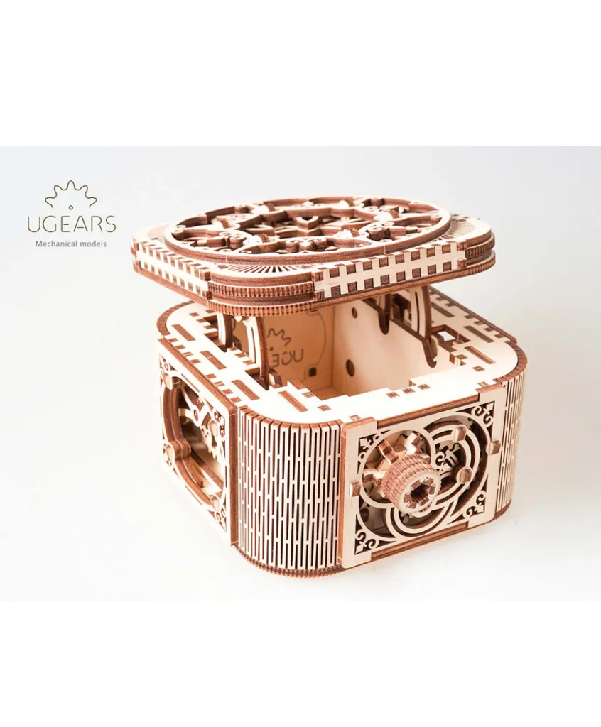 Coffre au Trésor Puzzle 3D en Bois avec Serrure à Code Mécanique - 20