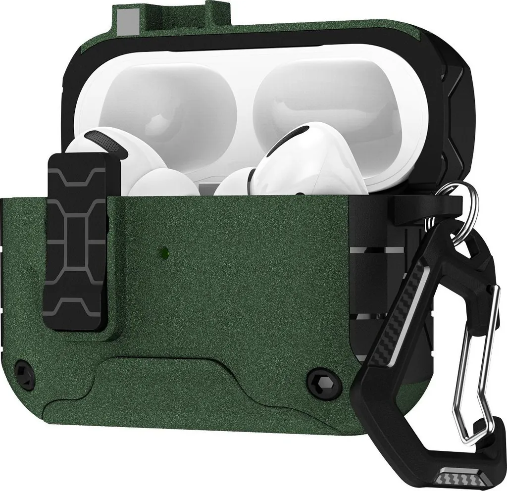 Mai più AirPods Persi: Custodia Verde con Chiusura e Supporto INF