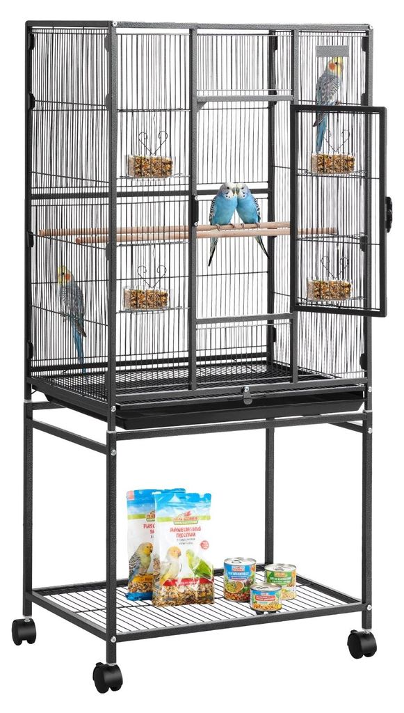 VEVOR Vogelkäfig, 930 x 580 x 1510 mm, Flachdach, Produktbild 