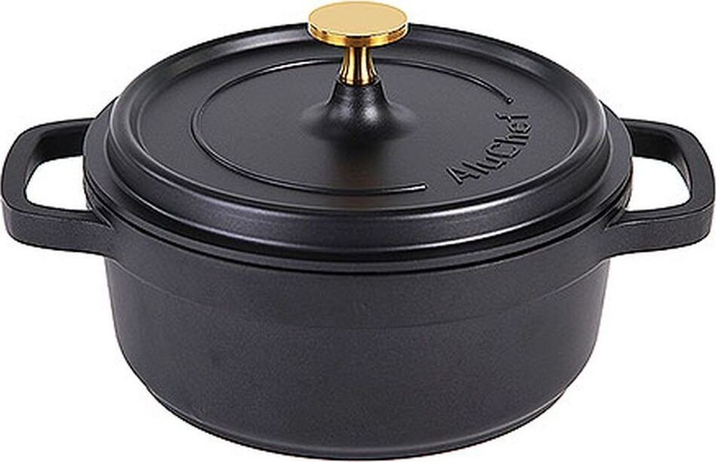 Contacto AluChef Kochtopf Kasserolle, rund 20 cm schwarz/black