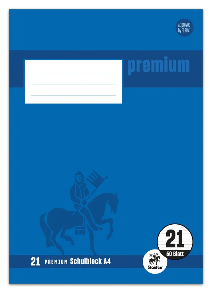 Bloc scolaire A4 papier 90g Staufen Premium LIN 21 lot de 10 unités