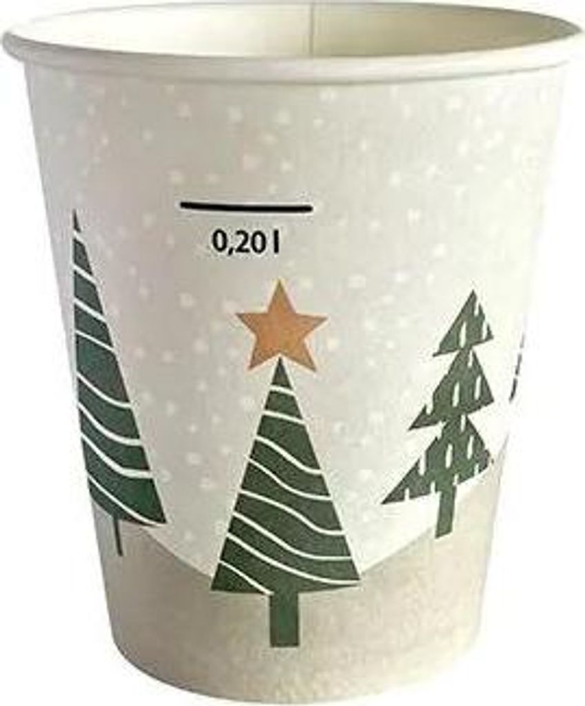 1000 kubków do picia Papstar, kartonowe 0,2 l Ø 8 cm, 9,9 Zdjęcie produktu 