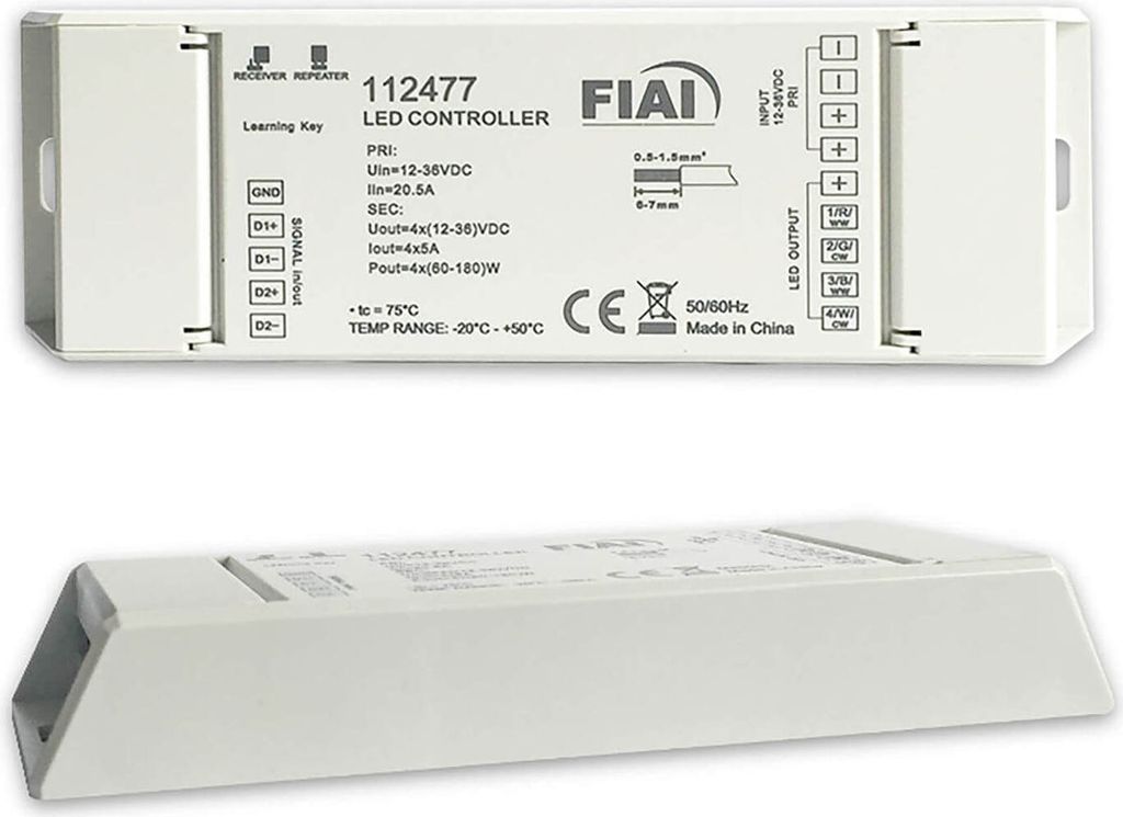 ISOLED Sys-One Funk PWM-Dimmer, 4 Kanal, 12-36V 4x5A, 48V 4x2.5A