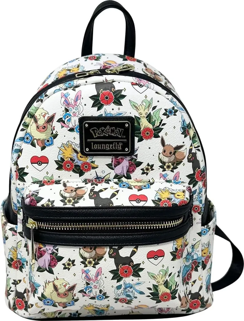 Mini Sac Loungefly Pokémon Eevee AOP MNBK - Simili-Cuir et Finition Premium