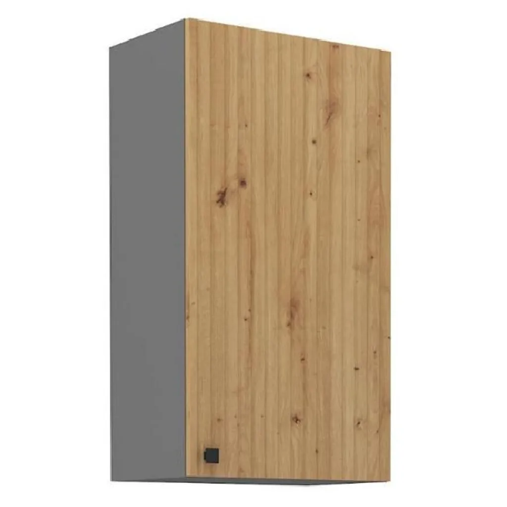 Pensile Alto NOMIN 50cm Rovere Artigianale e Antracite | Design Moderno