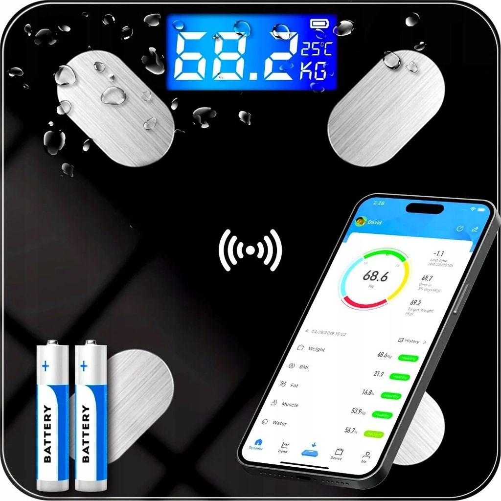 Intelligente Bluetooth-Badezimmerwaage Intelligente Produktbild 