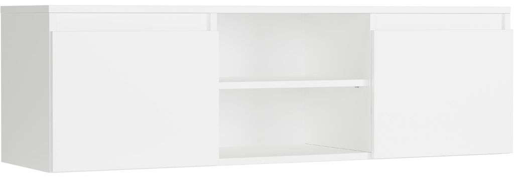 Skříňka RTV 120 cm 2 dveře 2 police FRAMIRE RTV bílá Obrázek produktu 