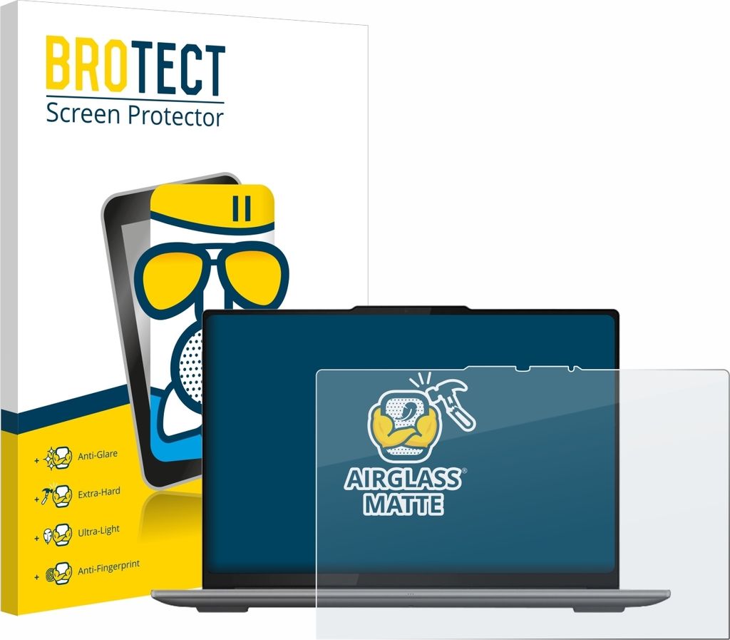 BROTECT Entspiegelungs Schutzglas für Lenovo Yoga Pro 9i Gen 9 16" Touch Schutzfolie Panzer Folie Glas Display Schutz matt