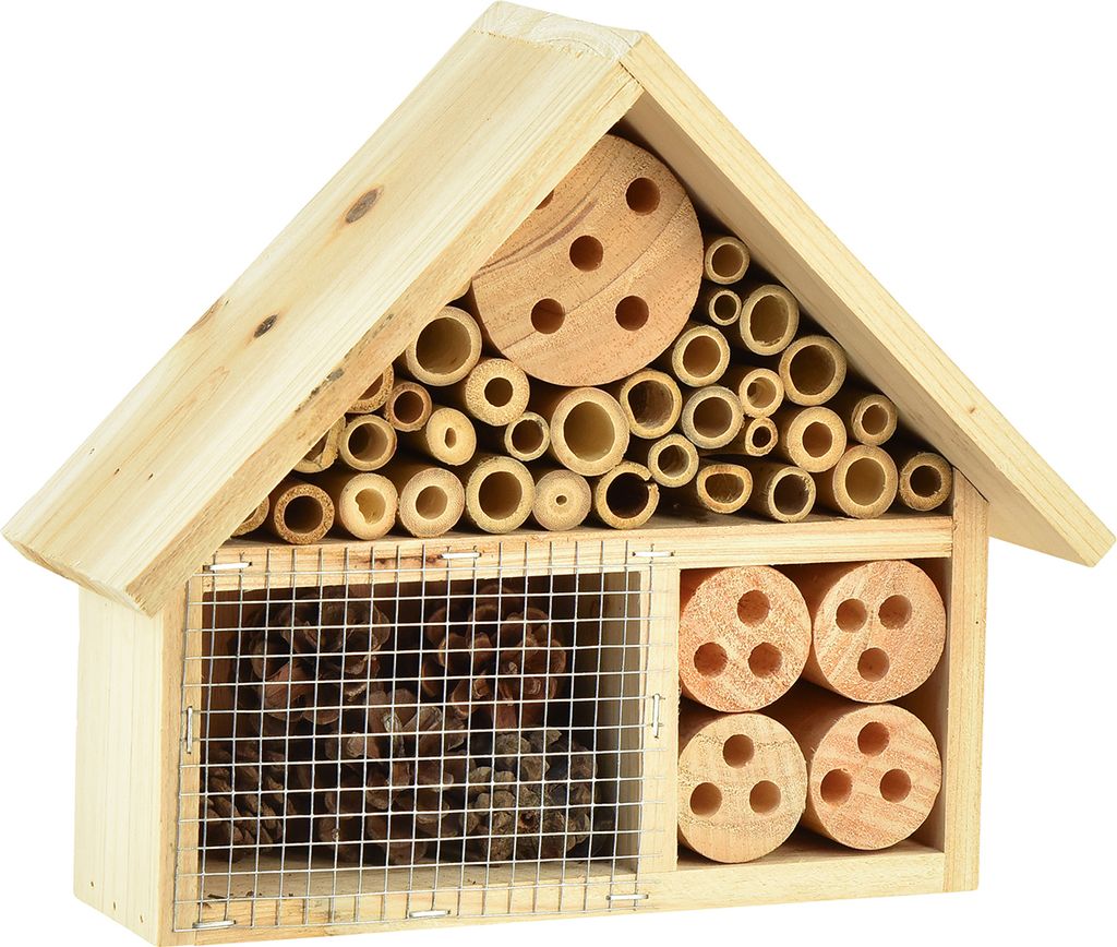 Insektenhotel Holz Natur Insektenhaus Wildbienenhotel Tanne H21cm