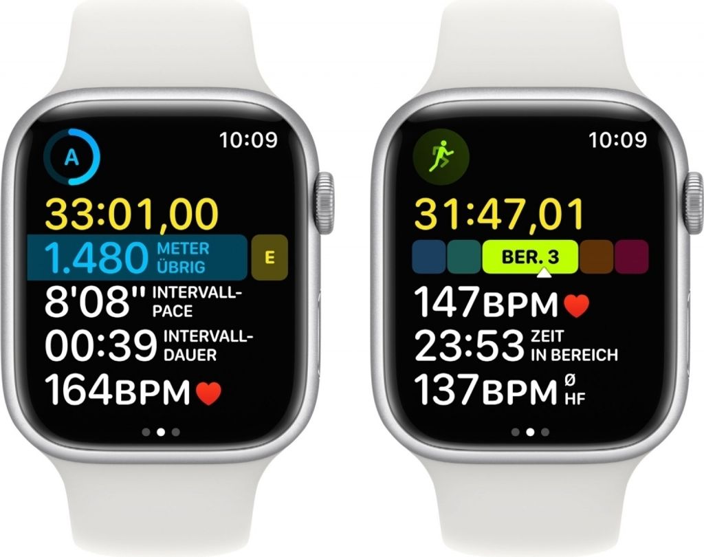 Apple Watch 8 GPS 45mm Alu Silver/White Sport Band Produktbild 5