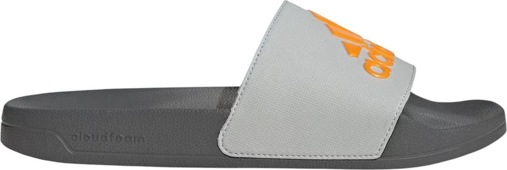 Adidas Shower Adilette Slide Badelatschen Badeschlappen Sandale grau/orange JI4759, Schuhgröße:42 EU