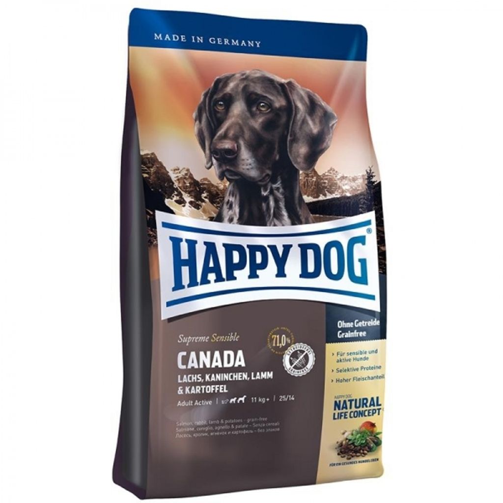HappyDog Sensible 4kg Canada mit Lachs, Kaninchen & Lamm