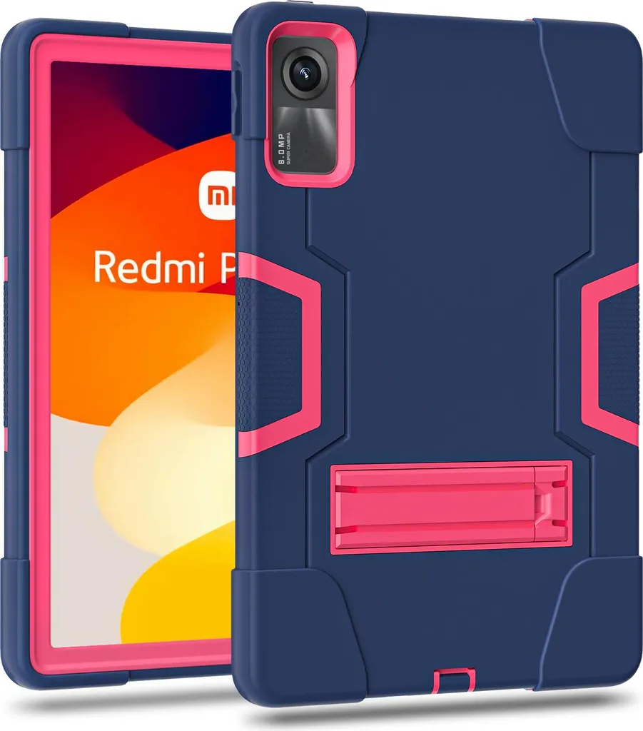 Cover Bambini Redmi Pad SE 11 2023 X-Armor Armour Rosa Marino Antiurto