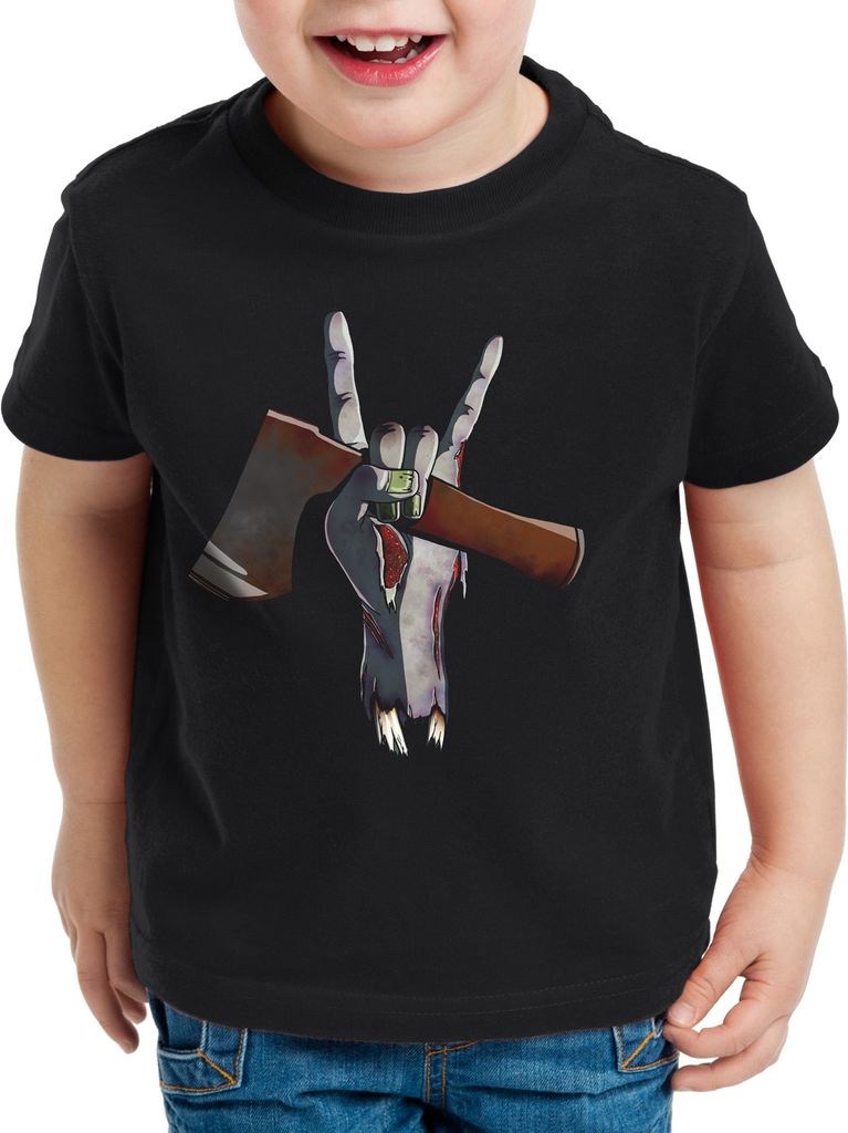 style3 Rock Zombie Kinder T-Shirt halloween untot friedhof