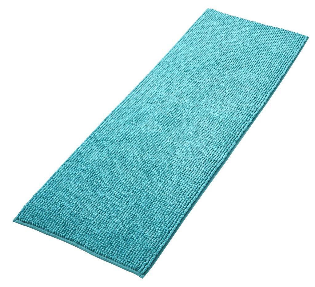 Rutschfeste Badematte | Kombinierbar als Badematten-Set | Waschbare Chenille-Badematte | Duschmatte für Dusche, Badewanne und WC | Petrol-Türkis ...