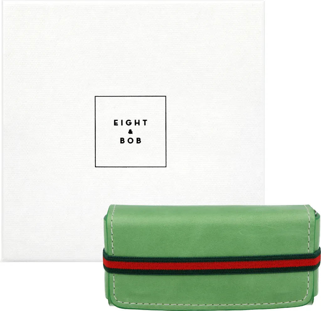 Custodia Pelle Eight & Bob Verde Erba | Astuccio Lusso Profumo 30ml