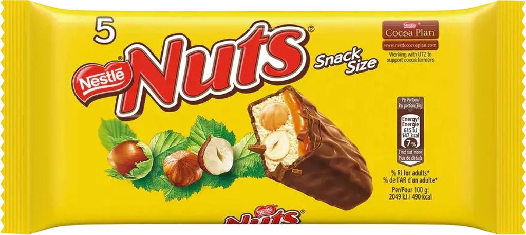 Baton czekoladowy Nestle Nuts 150 g Zdjęcie produktu 