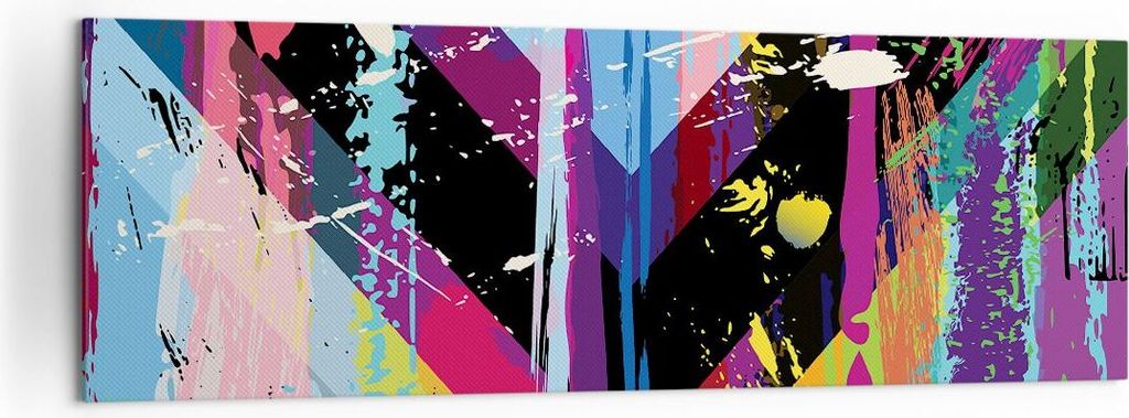 Bild auf Leinwand - Leinwandbild - Abstraktion modern - 160x50cm - Wand Bild - Wanddeko - Leinwanddruck - Bilder - Kunstdruck - Wanddekoration - Le...