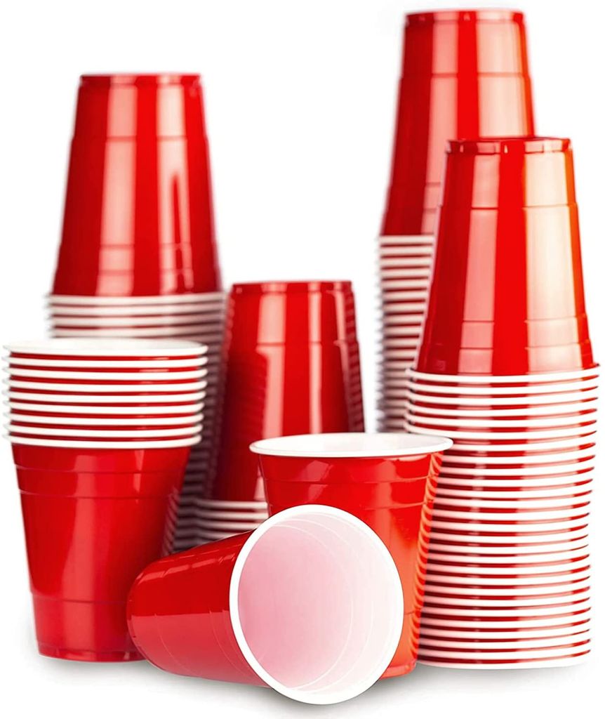 Rote Partybecher Red Cups Party Trinkbecher Einwegbecher Partyspiel TRINKSPIEL