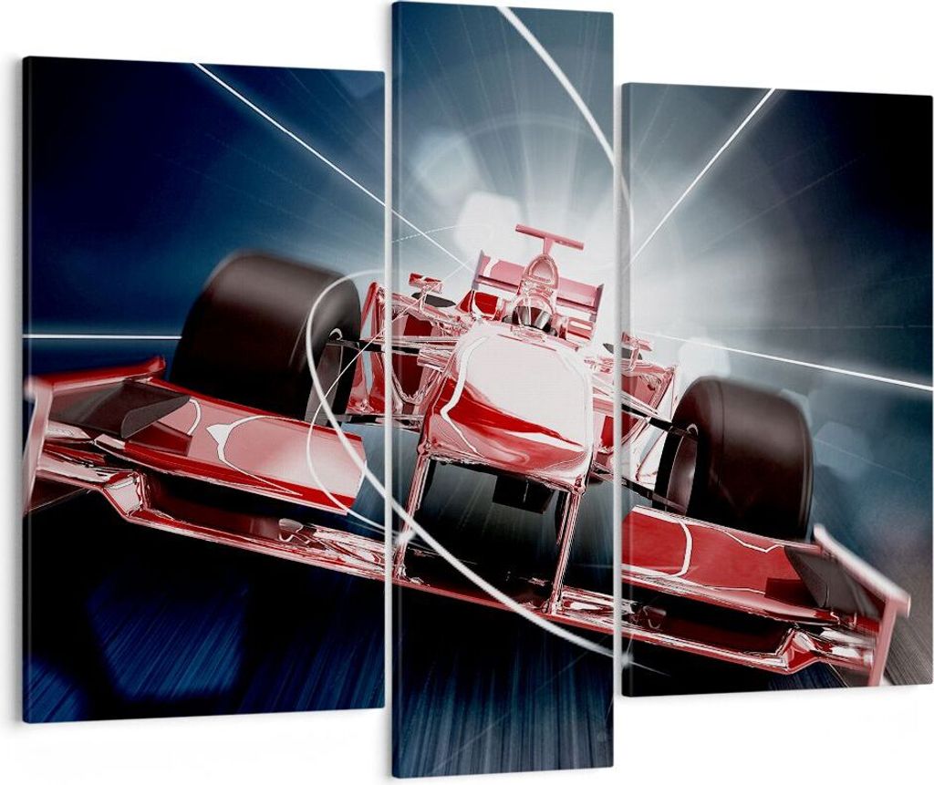 Bild auf Leinwand - Leinwandbild - Formel Geschwindigkeit Motor - 95x80cm - Wand Bild - Wanddeko - Leinwanddruck - Bilder - Kunstdruck - Wanddekora...