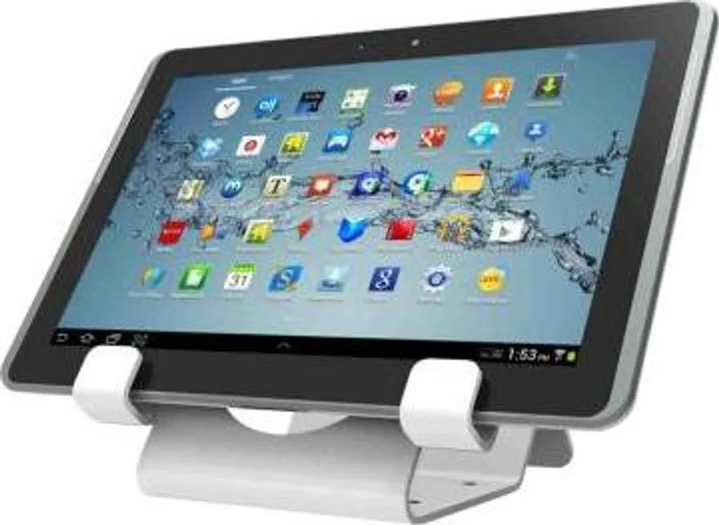 Support tablette universel blanc pour exposition et borne interactive - 8