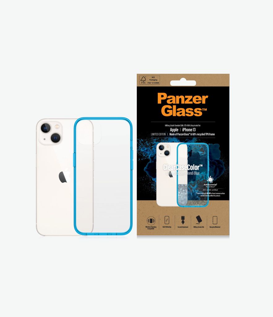 PanzerGlass ® ClearCaseColor™ iPhone 13 - Bondie Blue, Produktbild 