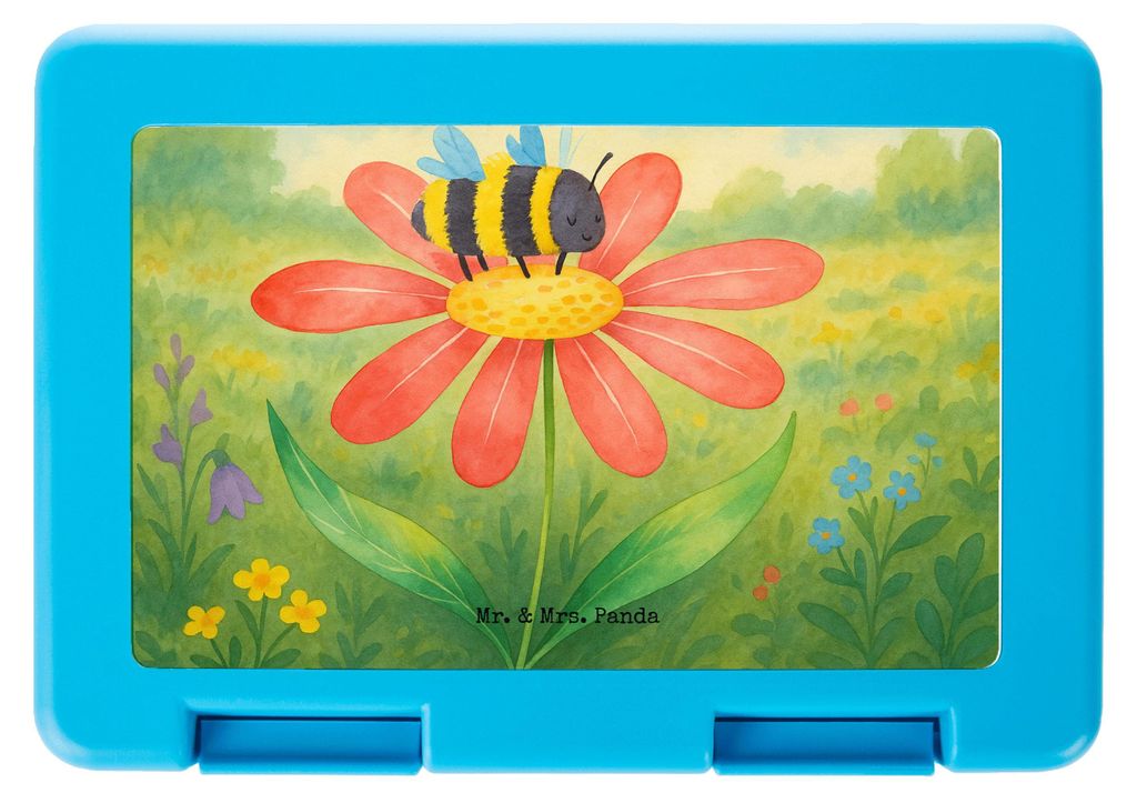 Mr. & Mrs. Panda Bentobox Hummel Blume Design - Weiß - Geschenk, Vesperbox, Snackbox, Bento Box, Wespe, Hummeln, Natur, Lustige Sprüche, Biene, L...