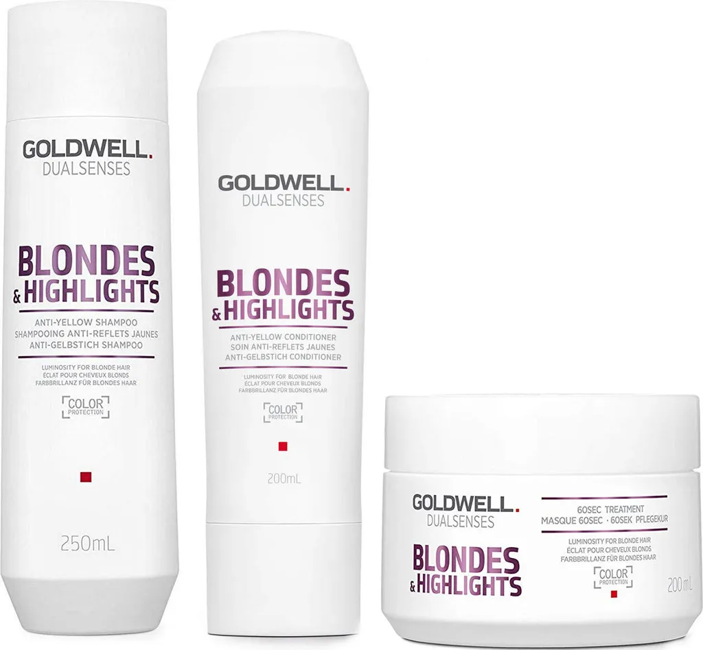 Goldwell DS Blondes & Highlights Trio Shampooing 250ml et Soins 200ml