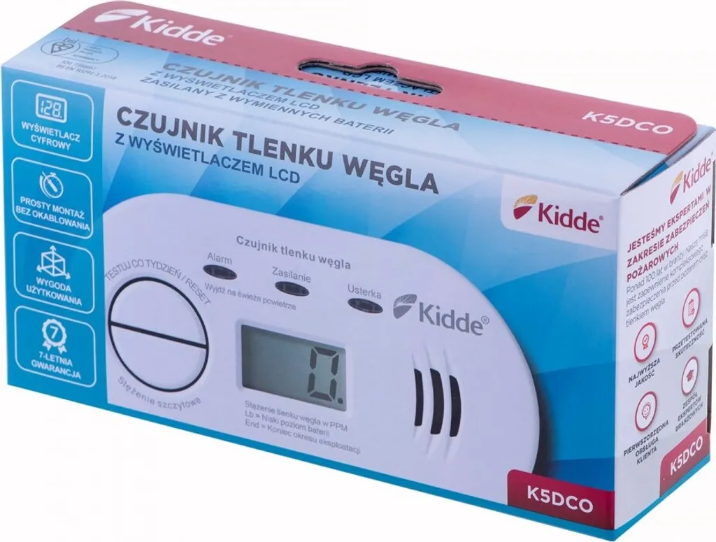 Détecteur de monoxyde de carbone K5Dco Kidde avec affichage digital - 10