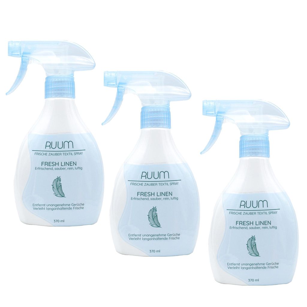 RUUM Textilerfrischer Duftspray Fresh Linen 3er Pack für Produktbild 