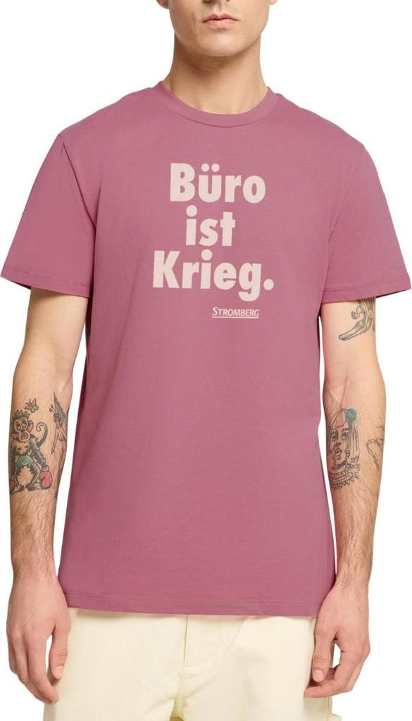 Spreadshirt Stromberg Spruch Büro Ist Krieg Männer Premium T-Shirt, L, Mauve
