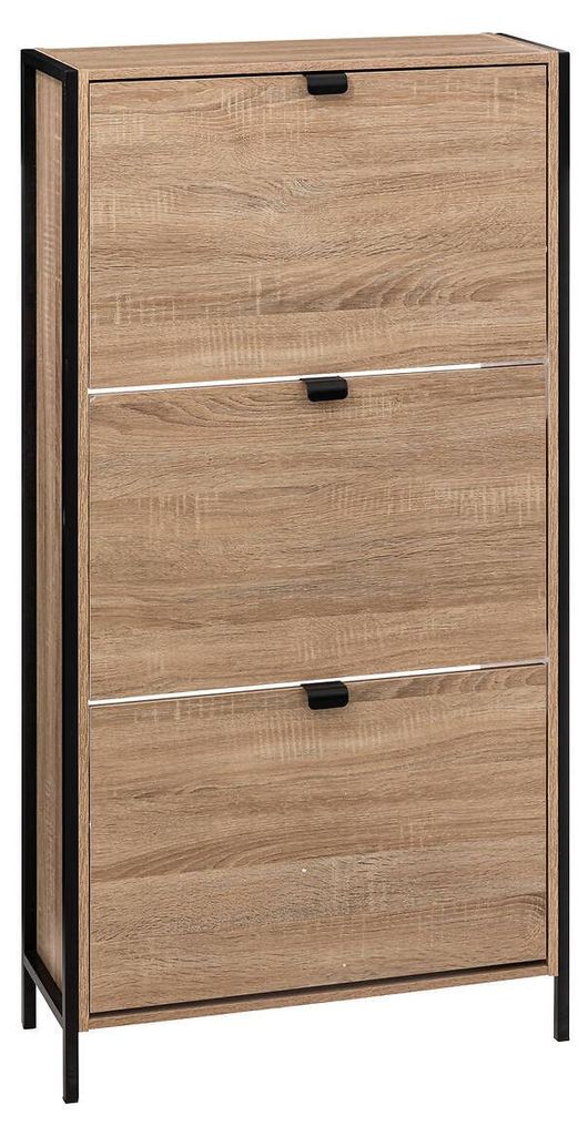 Schuhschrank ALIAJ, 3 Fächer, 63,2 x 24 x 122 cm Produktbild 
