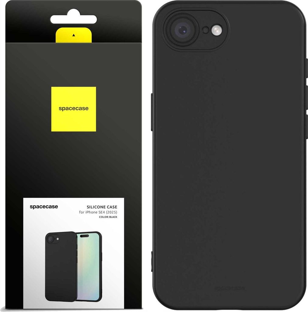 Spacecase Silikonhülle 3.0 iPhone 16E schwarz