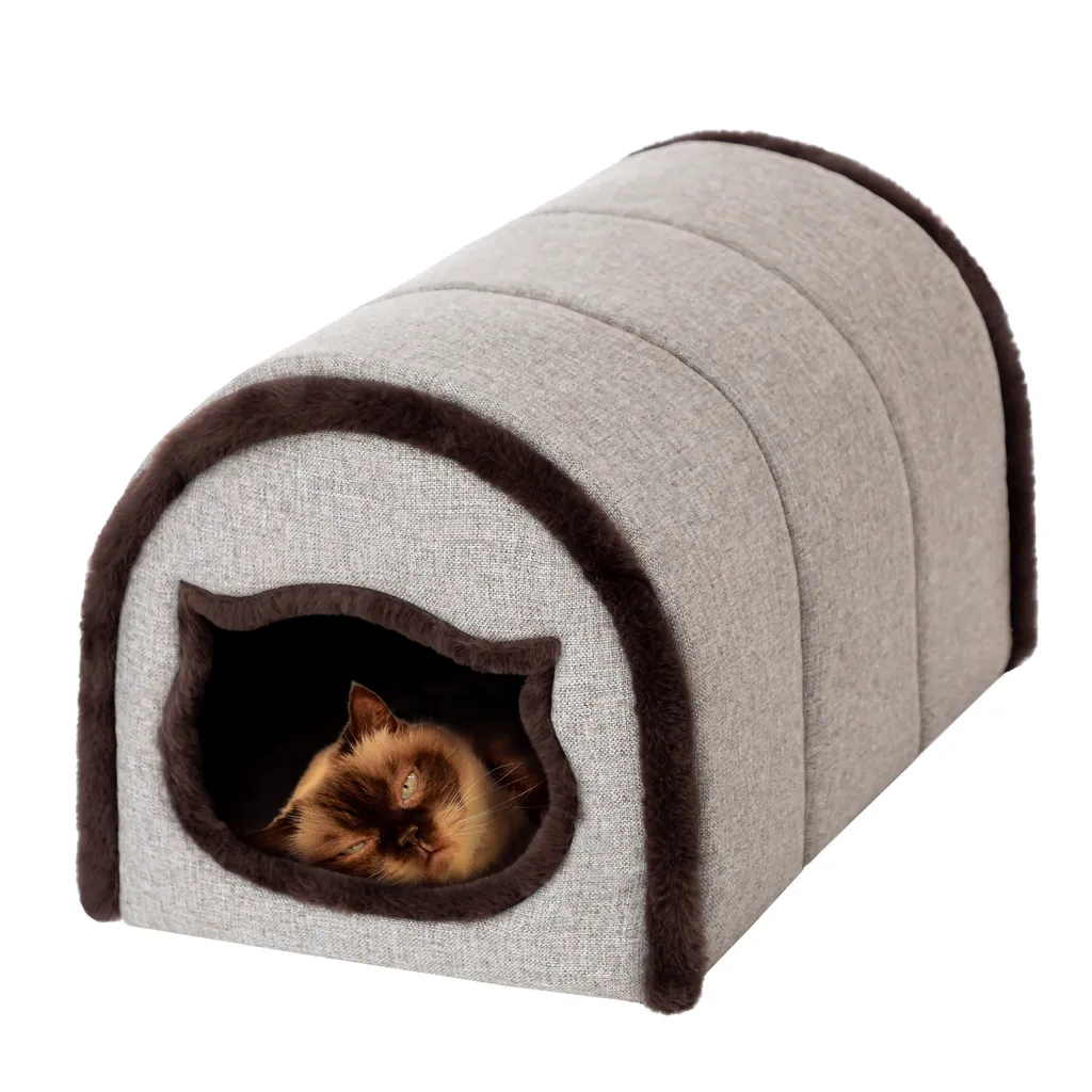 Casetta Gatto PillowPrim 33x51x30 | Offerta Cuccia + Cuscino + Gioco
