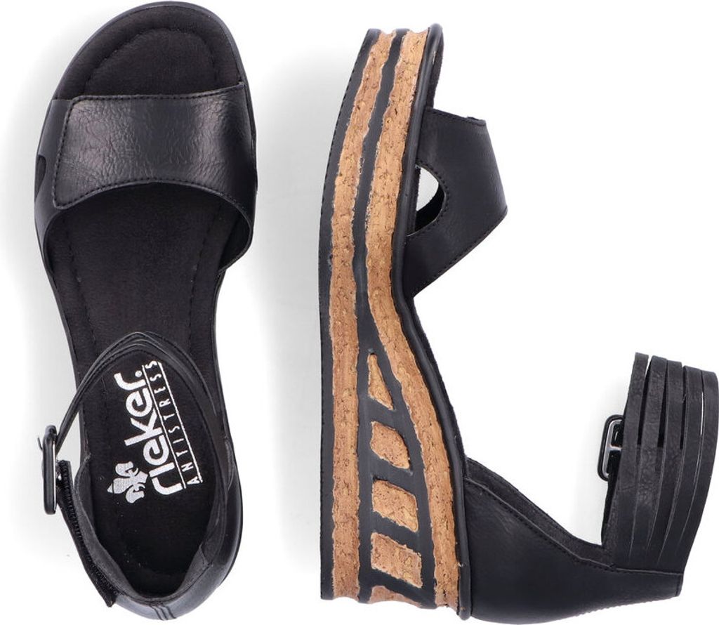 Rieker Damen Keilsandalette schwarz Produktbild 36