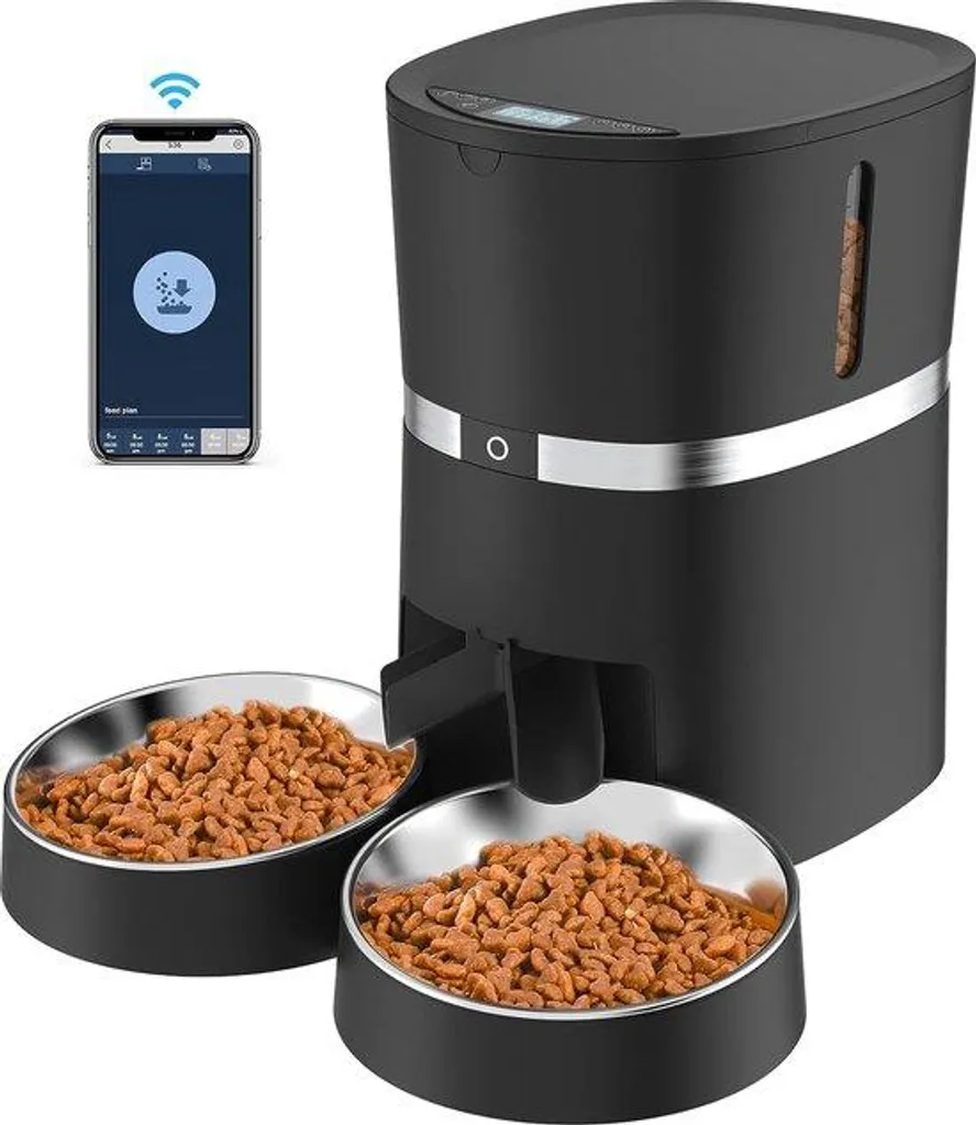 Distributeur automatique de nourriture pour chat et chien - 4L Silencieux