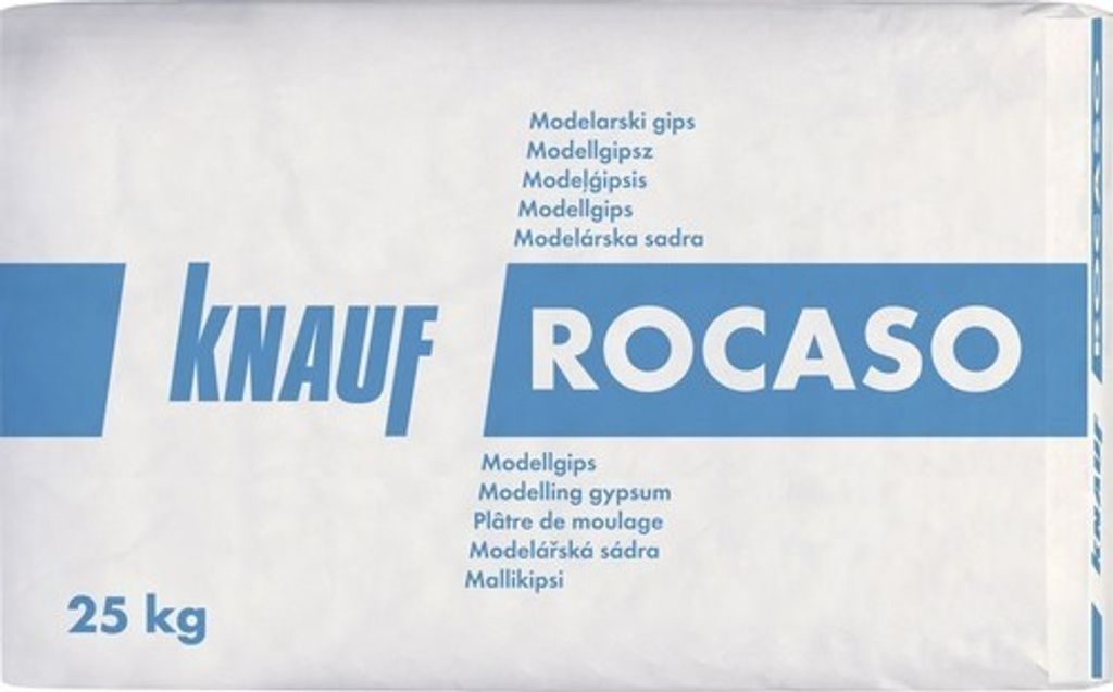 A bag of Knauf Rocaso modelling gypsum.