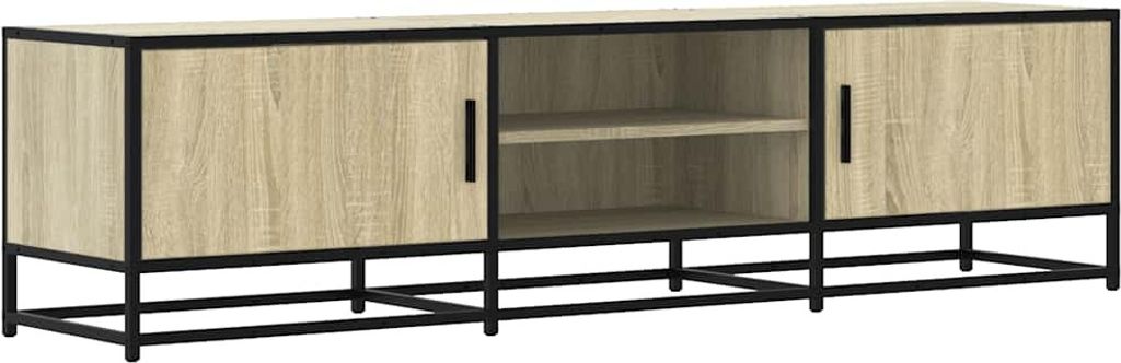 TV-Schrank Sonoma-Eiche 160x35x41 cm Holzwerkstoff und Metall