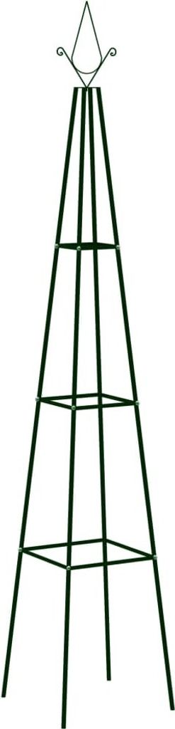 Garten-Rankhilfen 2 Stk. Dunkelgrün 35x35x195 cm Eisen